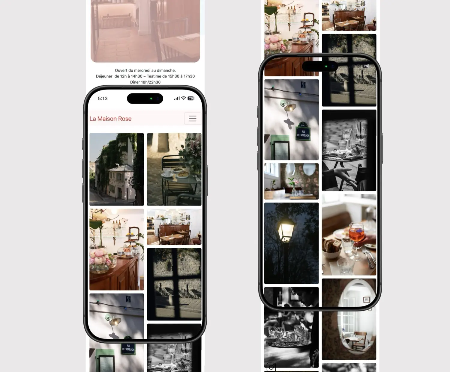 Création site web Maison Rose v1 — vue 3 — Agence Yvonne