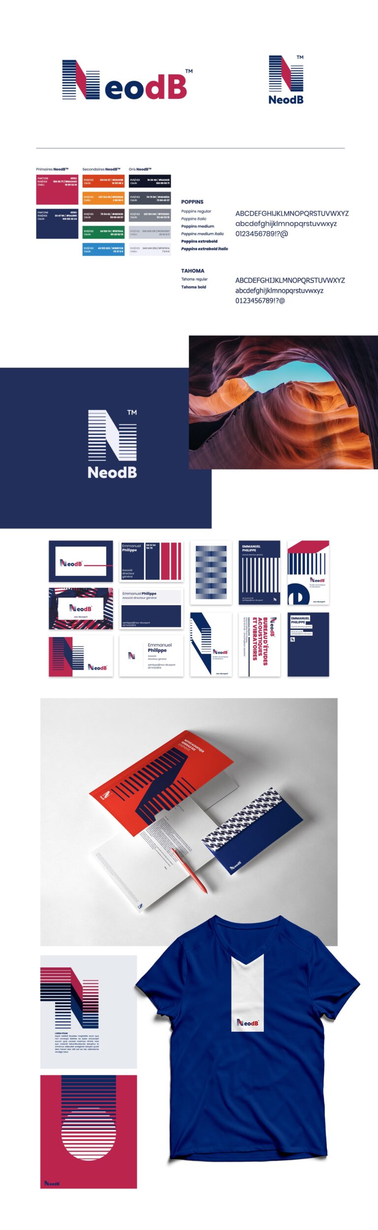 Identité visuelle NeodB — book de présentation — Agence Yvonne