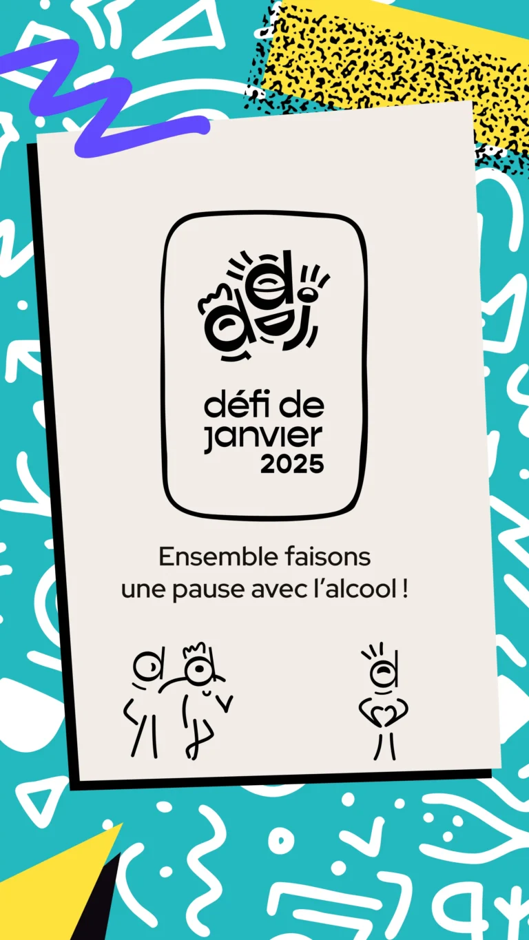 Campagne Défis de Janvier — template story Instagram texte — Addiction France × Agence Yvonne
